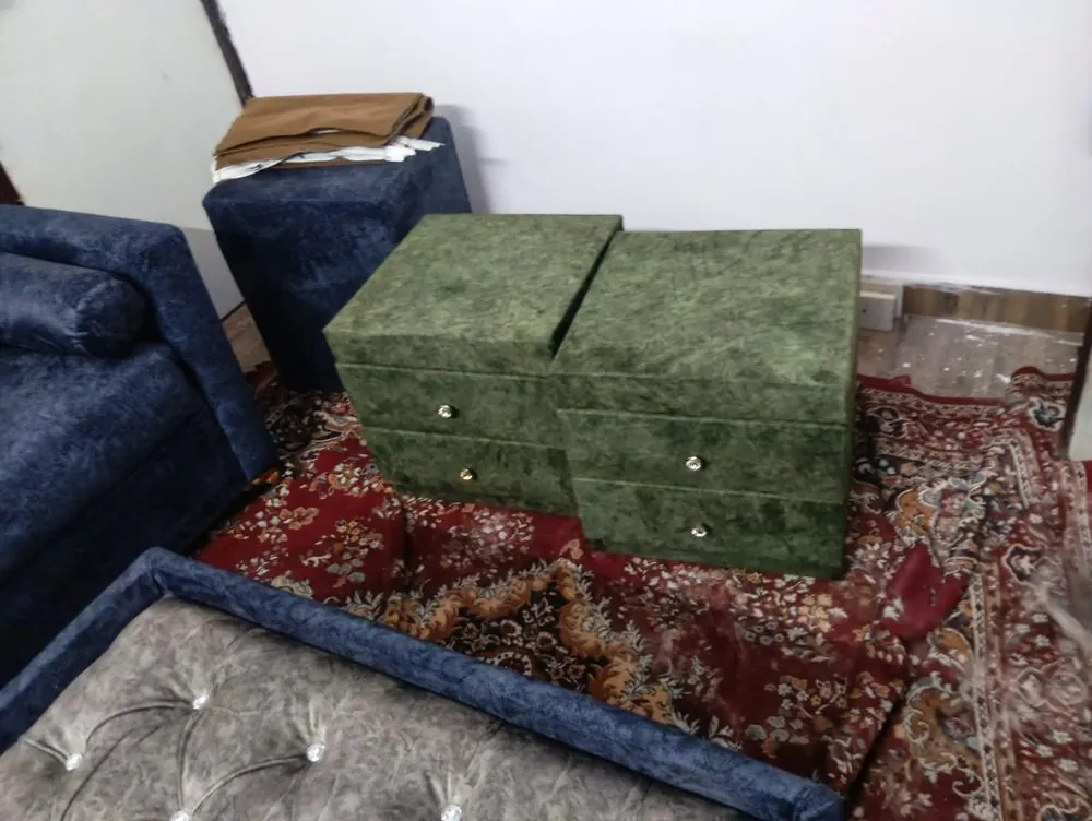 Finished sofa restoration close-up